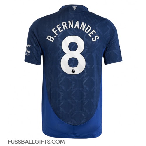 Manchester United Bruno Fernandes #8 Fußballbekleidung Auswärtstrikot 2024-25 Kurzarm